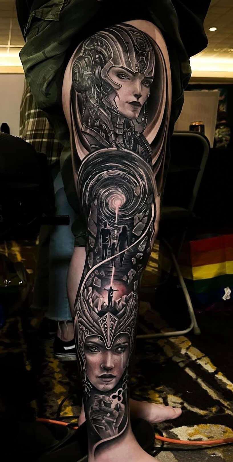 1st Place in Black & Gray with Color Infused category at the first annual NWA Tattoo Convention 2024